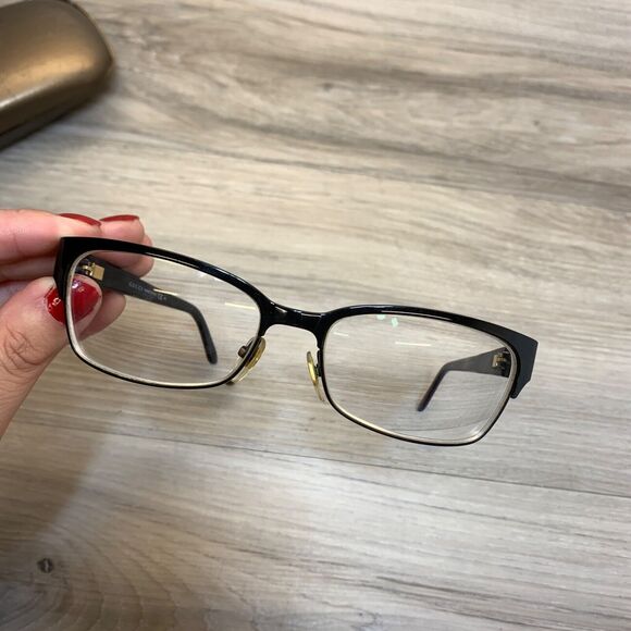 GUCCI GG 4214 GB5 BLXK 54/16/135 FLEX HINGE EYEGLASSES FRAME w/ Case Dust Cloth - Picture 13 of 16